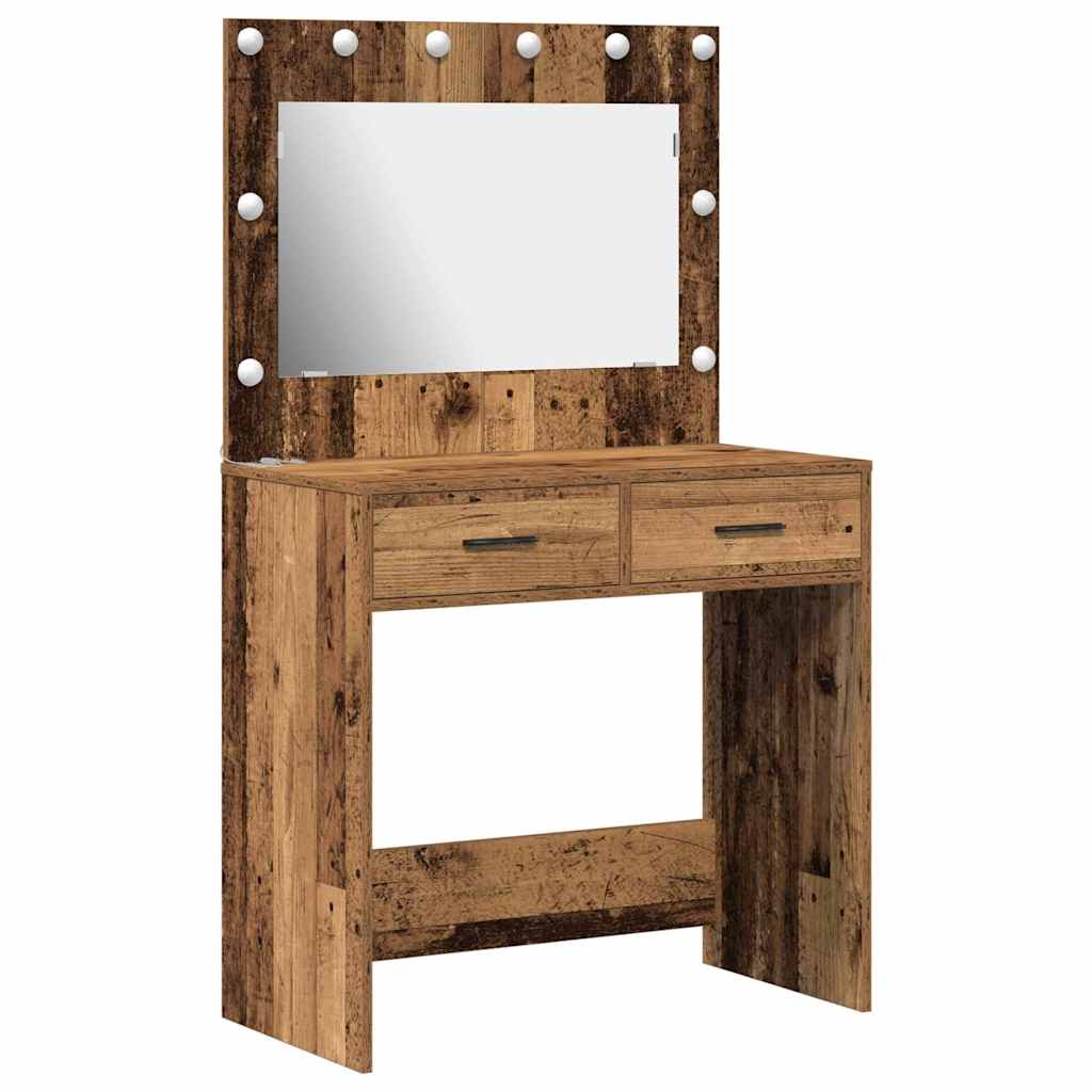 vidaXL Schminktisch Altholz 78,5 x 41 x 135 cm Holzwerkstoff