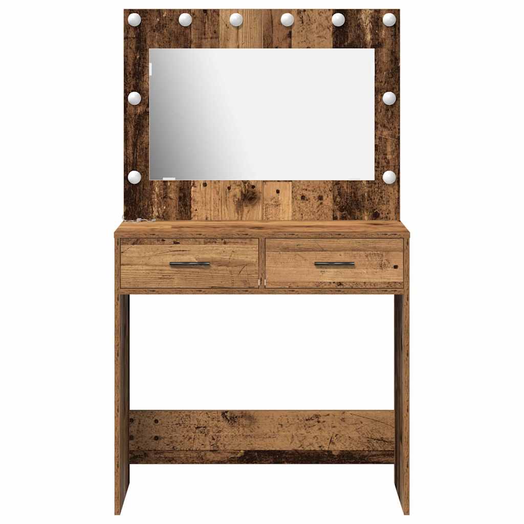 vidaXL Schminktisch Altholz 78,5 x 41 x 135 cm Holzwerkstoff