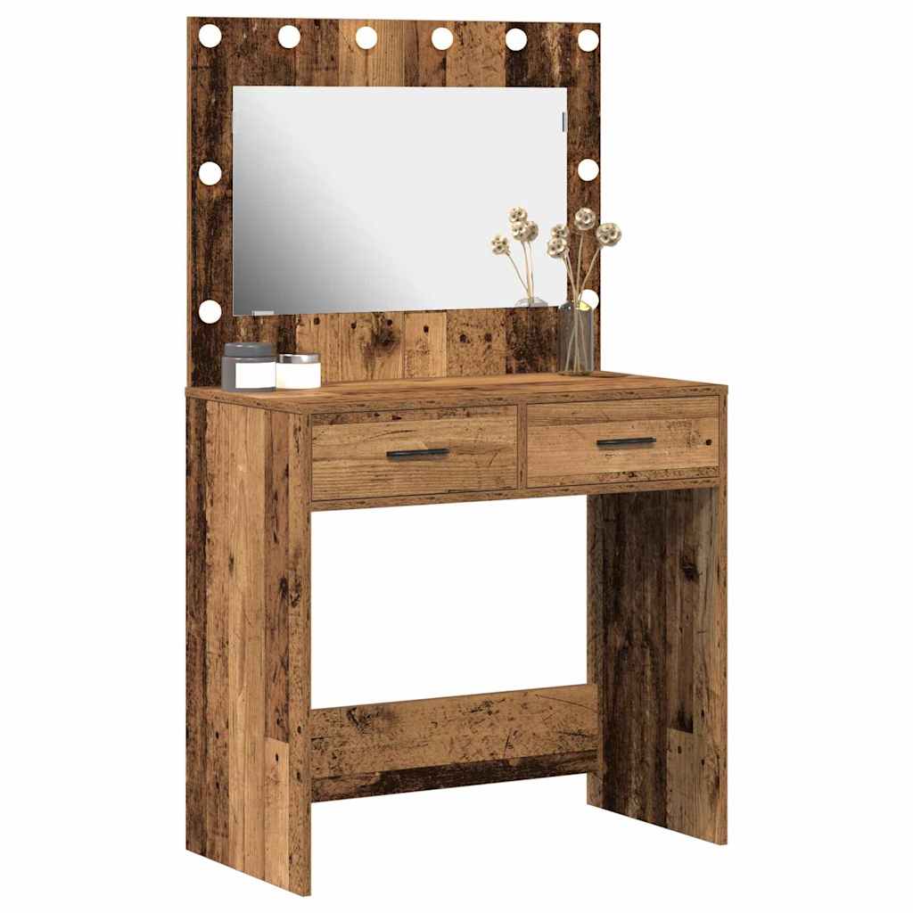 vidaXL Schminktisch Altholz 78,5 x 41 x 135 cm Holzwerkstoff