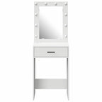 vidaXL Schminktisch mit Schubladen Weiß 50 x 41 x 135 cm Holzwerkstoff