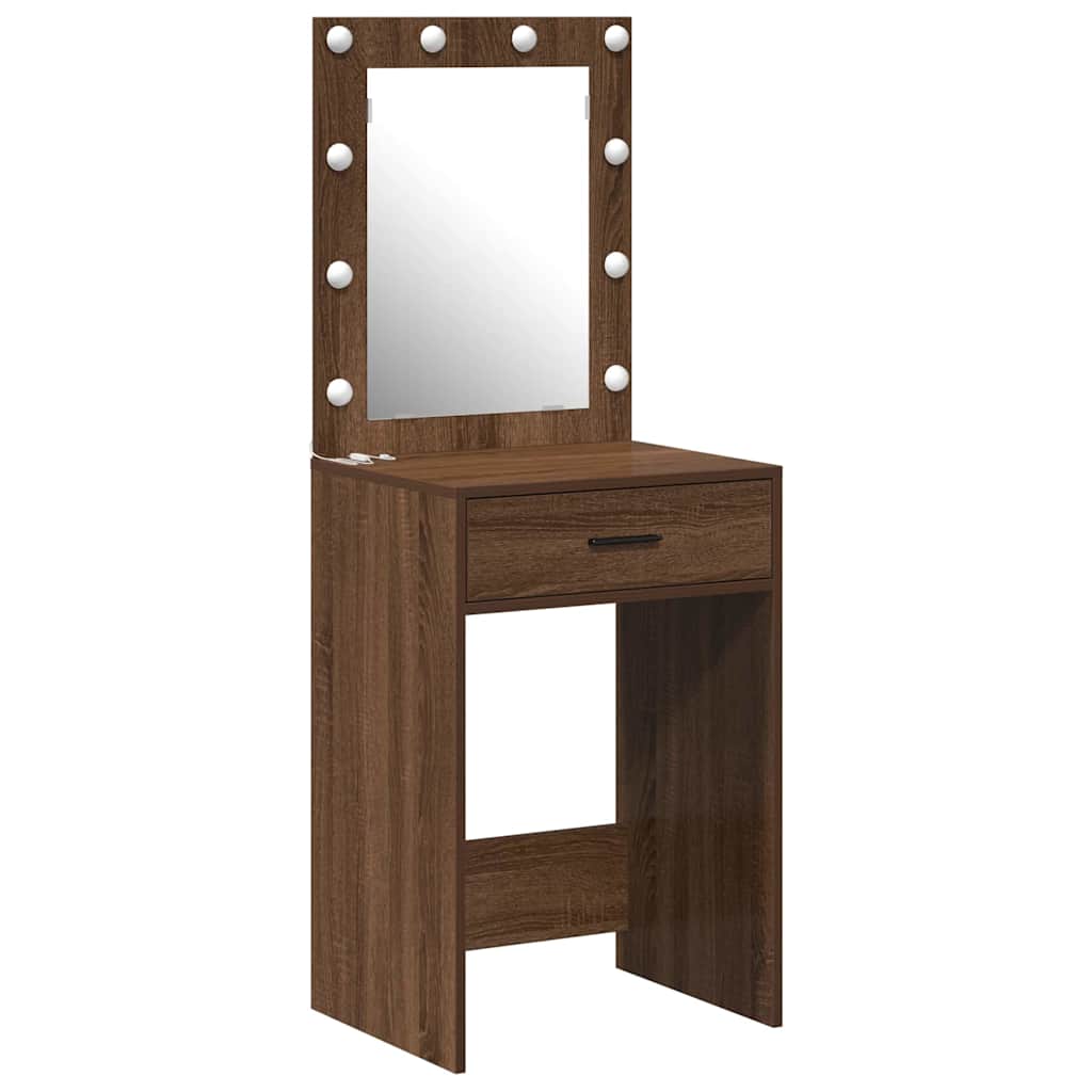 vidaXL Schminktisch Braun Eichen-Optik 50 x 41 x 135 cm Holzwerkstoff