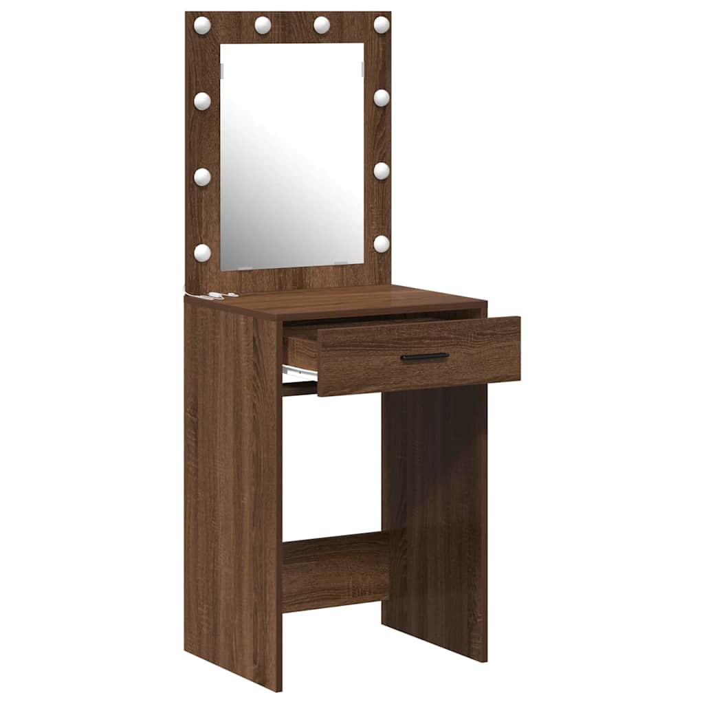 vidaXL Schminktisch Braun Eichen-Optik 50 x 41 x 135 cm Holzwerkstoff