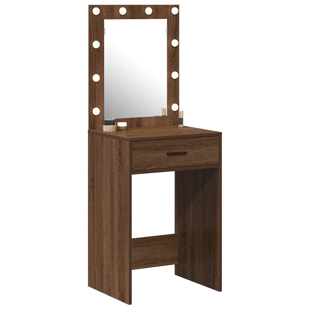 vidaXL Schminktisch Braun Eichen-Optik 50 x 41 x 135 cm Holzwerkstoff