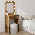 vidaXL Schminktisch mit Spiegel Altholz 50 x 41 x 135 cm Holzwerkstoff