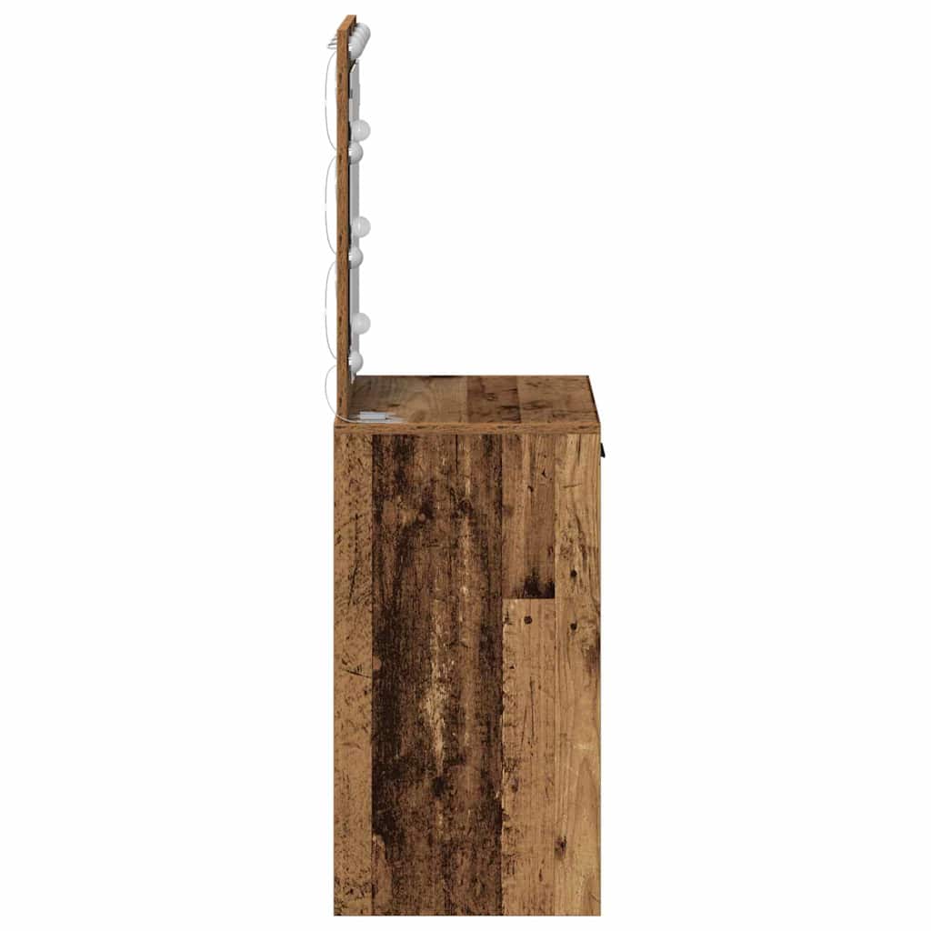 vidaXL Schminktisch mit Spiegel Altholz 50 x 41 x 135 cm Holzwerkstoff