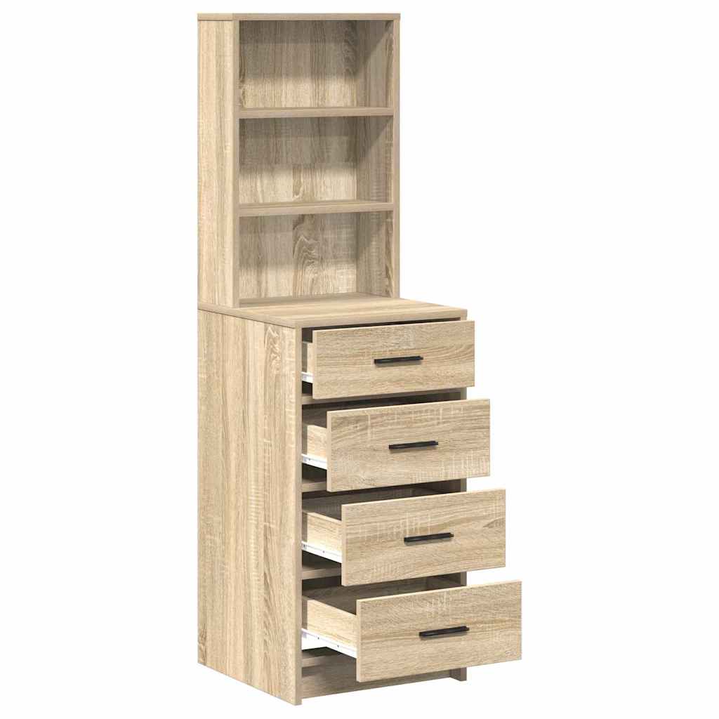 vidaXL Hochboard Sonoma Eiche 40 x 41 x 135 cm Holzwerkstoff