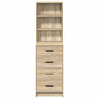 vidaXL Hochboard Sonoma Eiche 40 x 41 x 135 cm Holzwerkstoff