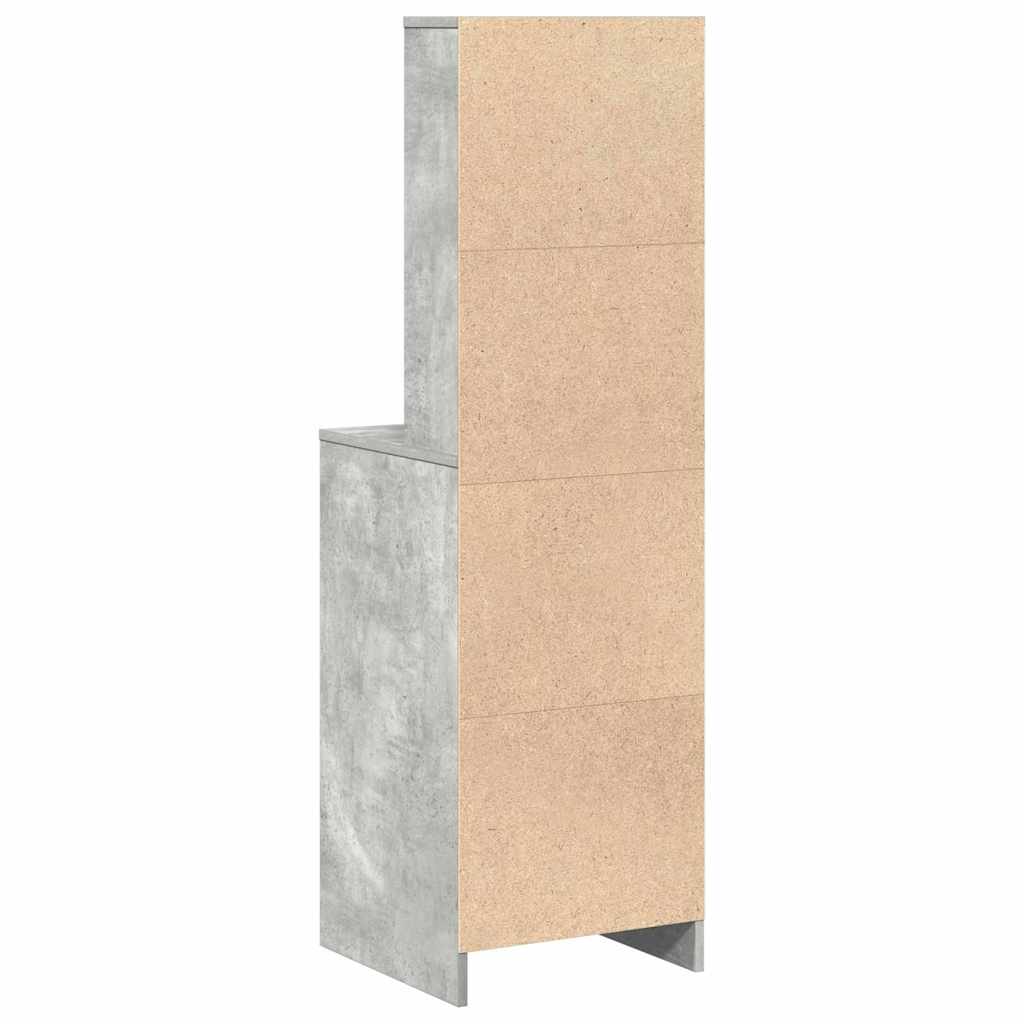 vidaXL Hochboard Betongrau 40 x 41 x 135 cm Holzwerkstoff