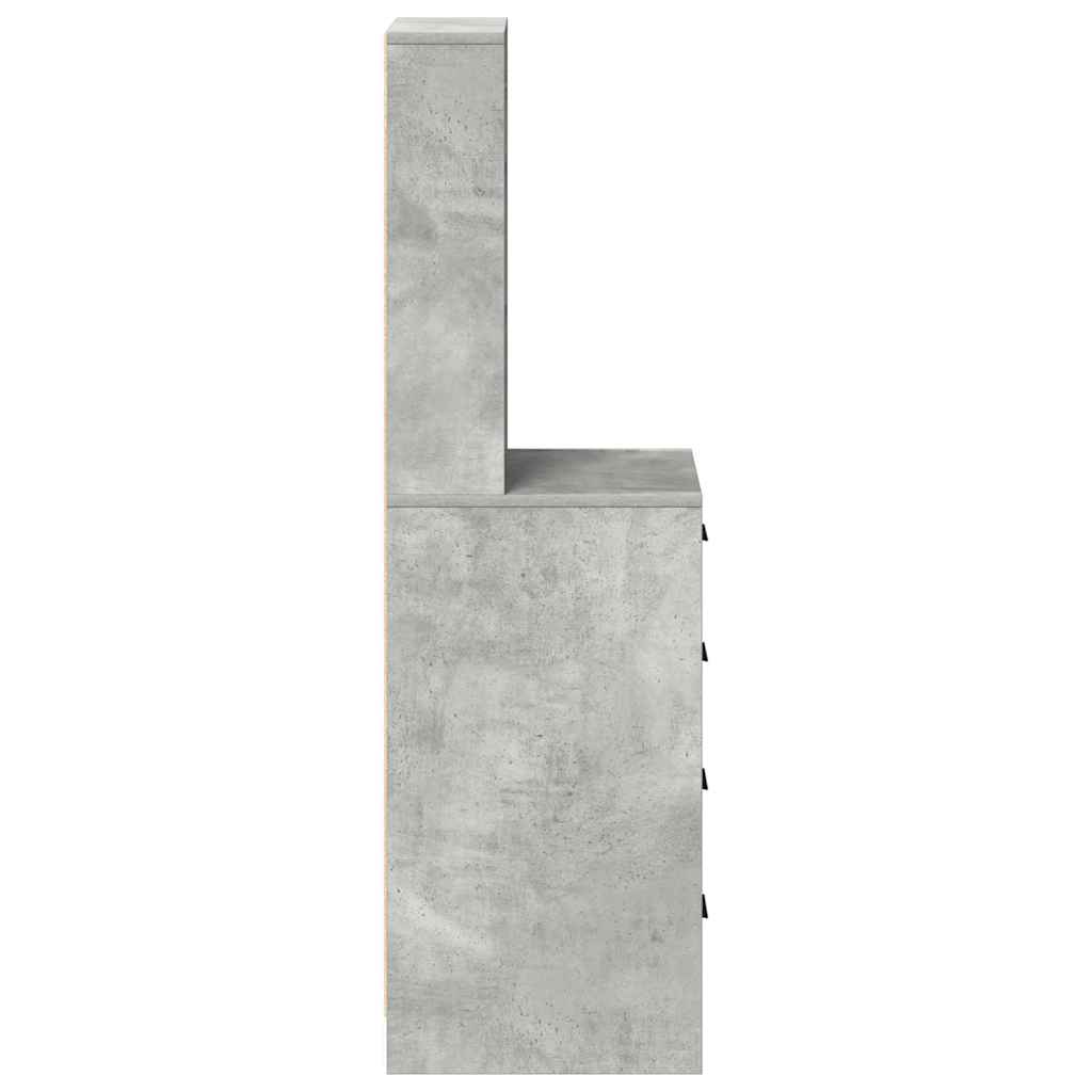 vidaXL Hochboard Betongrau 40 x 41 x 135 cm Holzwerkstoff