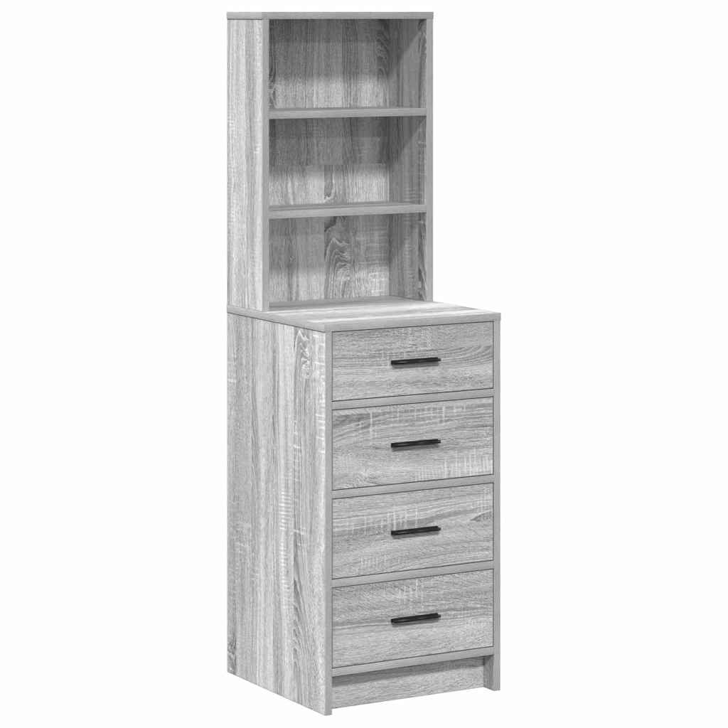 vidaXL Hochboard Grau Sonoma 40 x 41 x 135 cm Holzwerkstoff
