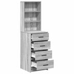 vidaXL Hochboard Grau Sonoma 40 x 41 x 135 cm Holzwerkstoff