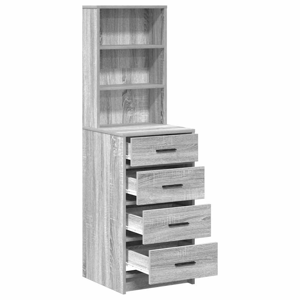vidaXL Hochboard Grau Sonoma 40 x 41 x 135 cm Holzwerkstoff