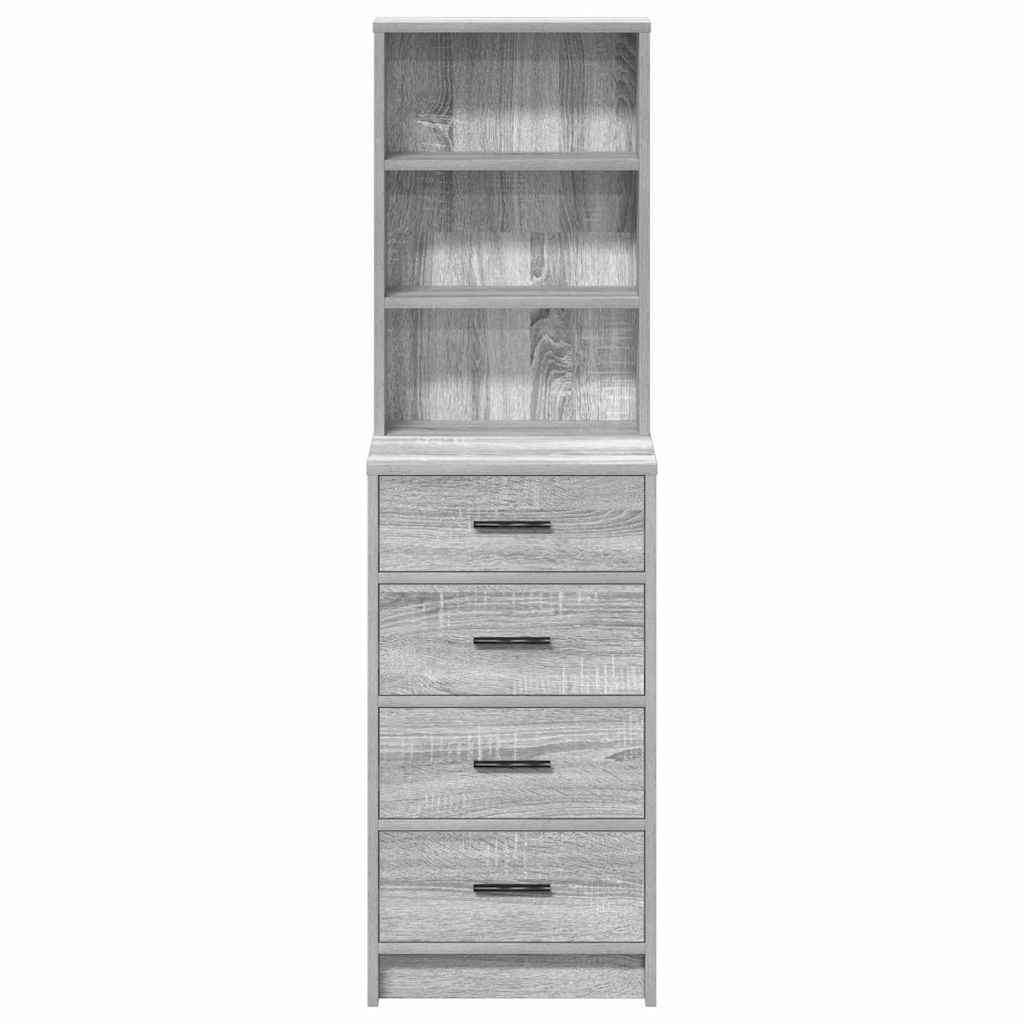 vidaXL Hochboard Grau Sonoma 40 x 41 x 135 cm Holzwerkstoff