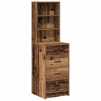 vidaXL Hochboard mit Schubladen Altholz 40 x 41 x 135 cm Holzwerkstoff