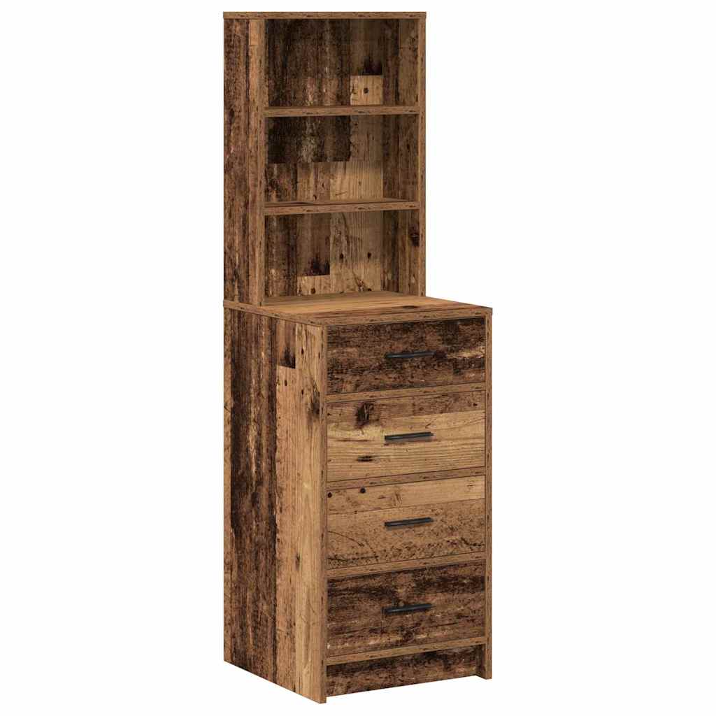 vidaXL Hochboard mit Schubladen Altholz 40 x 41 x 135 cm Holzwerkstoff