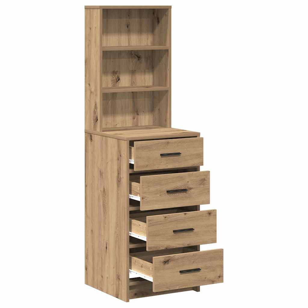 vidaXL Hochboard Eiche handwerklich 40 x 41 x 135 cm Holzwerkstoff