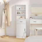 vidaXL Highboard mit Schubladen Weiß 40 x 40,5 x 135 cm Holzwerkstoff