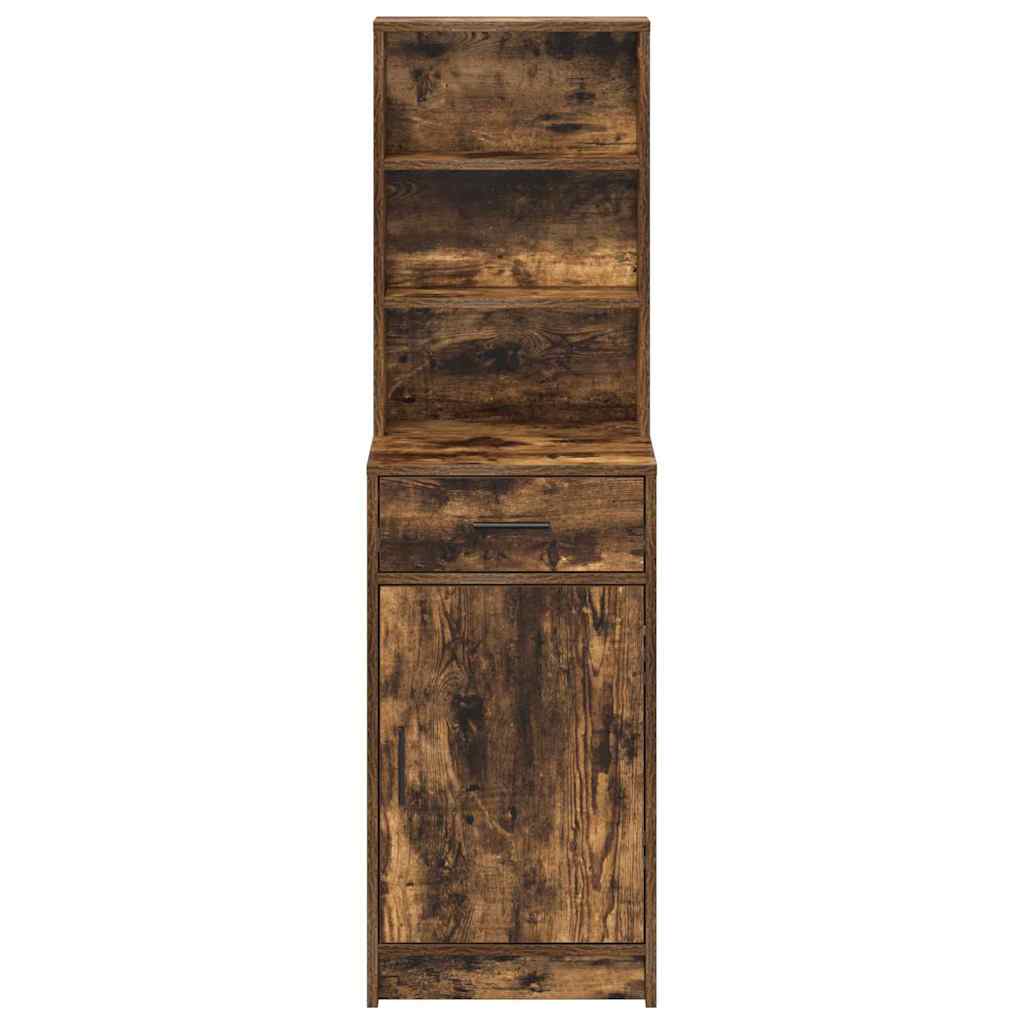 vidaXL Highboard Geräucherte Eiche 40 x 40,5 x 135 cm Holzwerkstoff