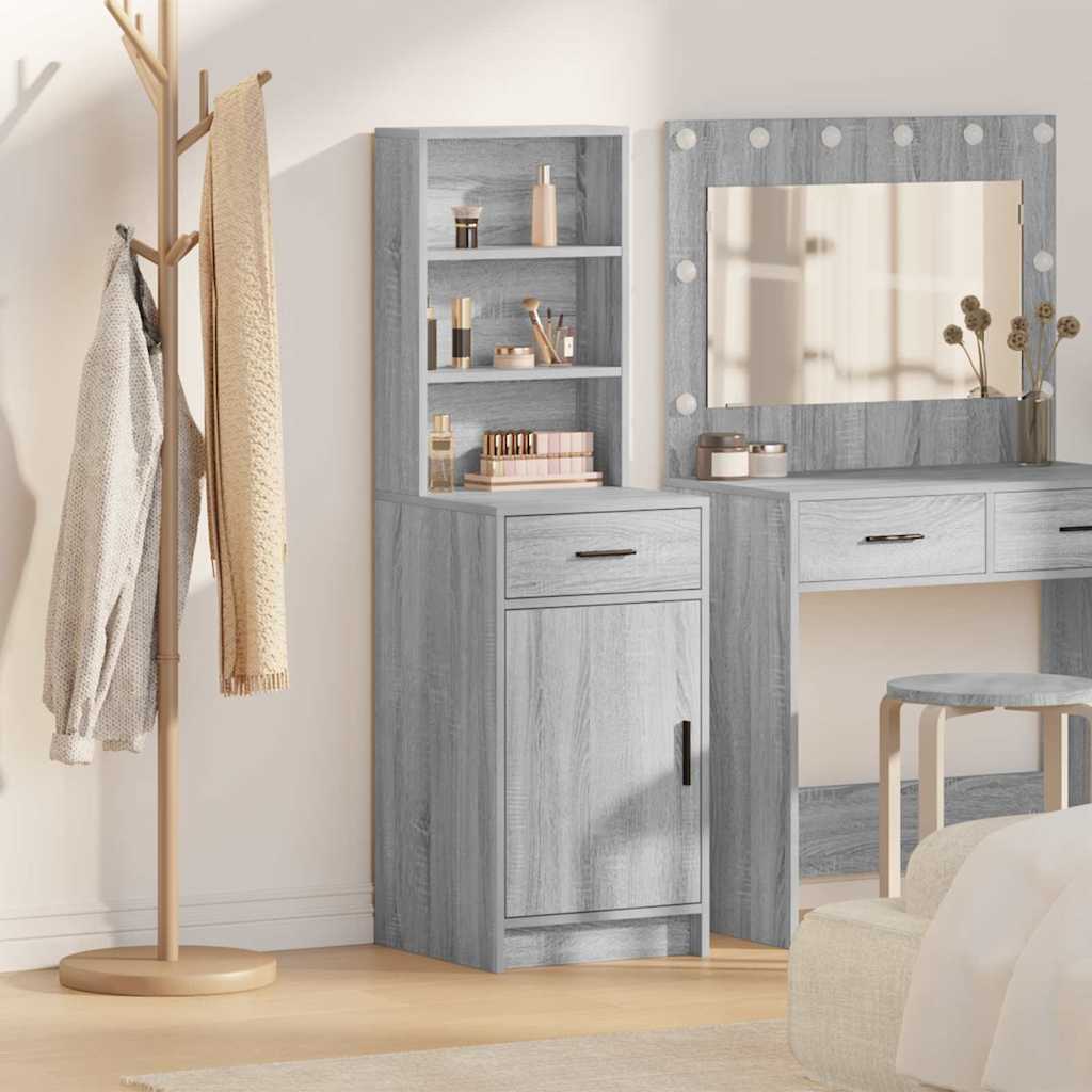 vidaXL Highboard Graues Sonoma 40 x 40,5 x 135 cm Holzwerkstoff