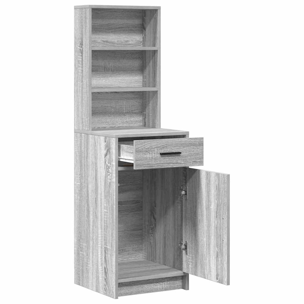 vidaXL Highboard Graues Sonoma 40 x 40,5 x 135 cm Holzwerkstoff