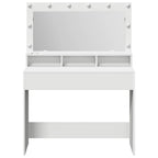 vidaXL Schminktisch mit Regal Weiß 100 x 41 x 135 cm Holzwerkstoff