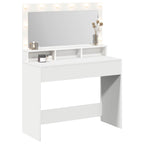 vidaXL Schminktisch mit Regal Weiß 100 x 41 x 135 cm Holzwerkstoff