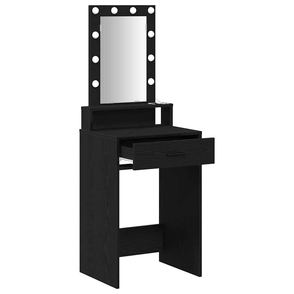 vidaXL Schminktisch mit Spiegel Schwarz 50 x 41 x 140 cm Holzwerkstoff