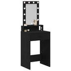 vidaXL Schminktisch mit Spiegel Schwarz 50 x 41 x 140 cm Holzwerkstoff