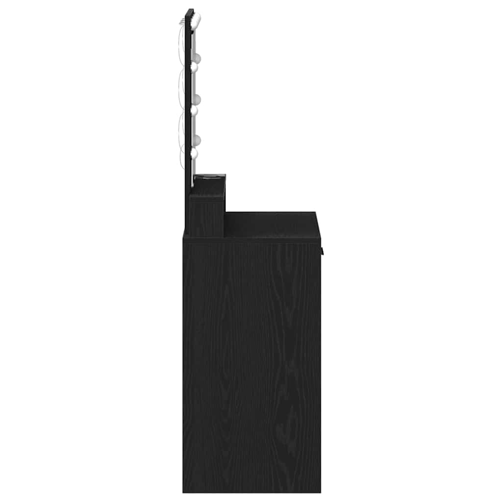 vidaXL Schminktisch mit Spiegel Schwarz 50 x 41 x 140 cm Holzwerkstoff