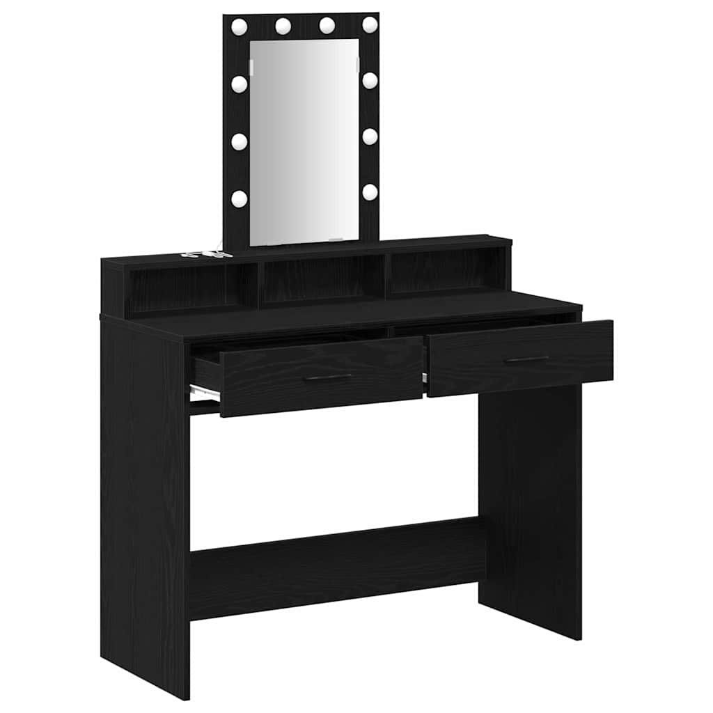 vidaXL Schminktisch Schwarz 100 x 41 x 140 cm Holzwerkstoff