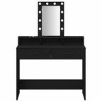 vidaXL Schminktisch Schwarz 100 x 41 x 140 cm Holzwerkstoff