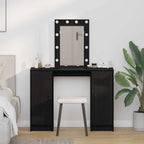 vidaXL Schminktisch mit Tür Schwarz 102 x 33 x 135 cm Holzwerkstoff