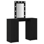 vidaXL Schminktisch mit Tür Schwarz 102 x 33 x 135 cm Holzwerkstoff