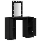 vidaXL Schminktisch mit Tür Schwarz 102 x 33 x 135 cm Holzwerkstoff