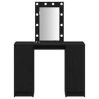 vidaXL Schminktisch mit Tür Schwarz 102 x 33 x 135 cm Holzwerkstoff