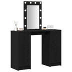 vidaXL Schminktisch mit Tür Schwarz 102 x 33 x 135 cm Holzwerkstoff