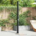 vidaXL Außen Solardusche Schwarz 217 cm PVC und Aluminium