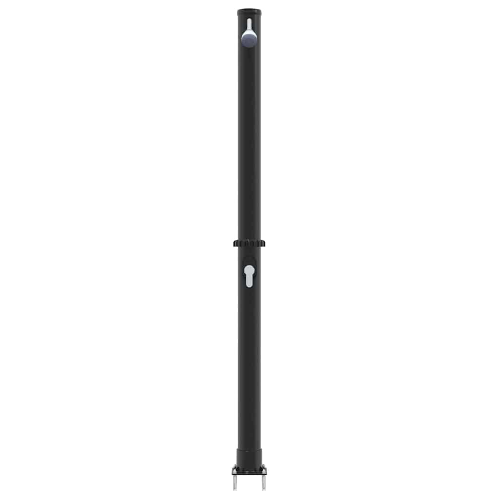 vidaXL Außen Solardusche Schwarz 217 cm PVC und Aluminium