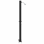 vidaXL Außen Solardusche Schwarz 217 cm PVC und Aluminium