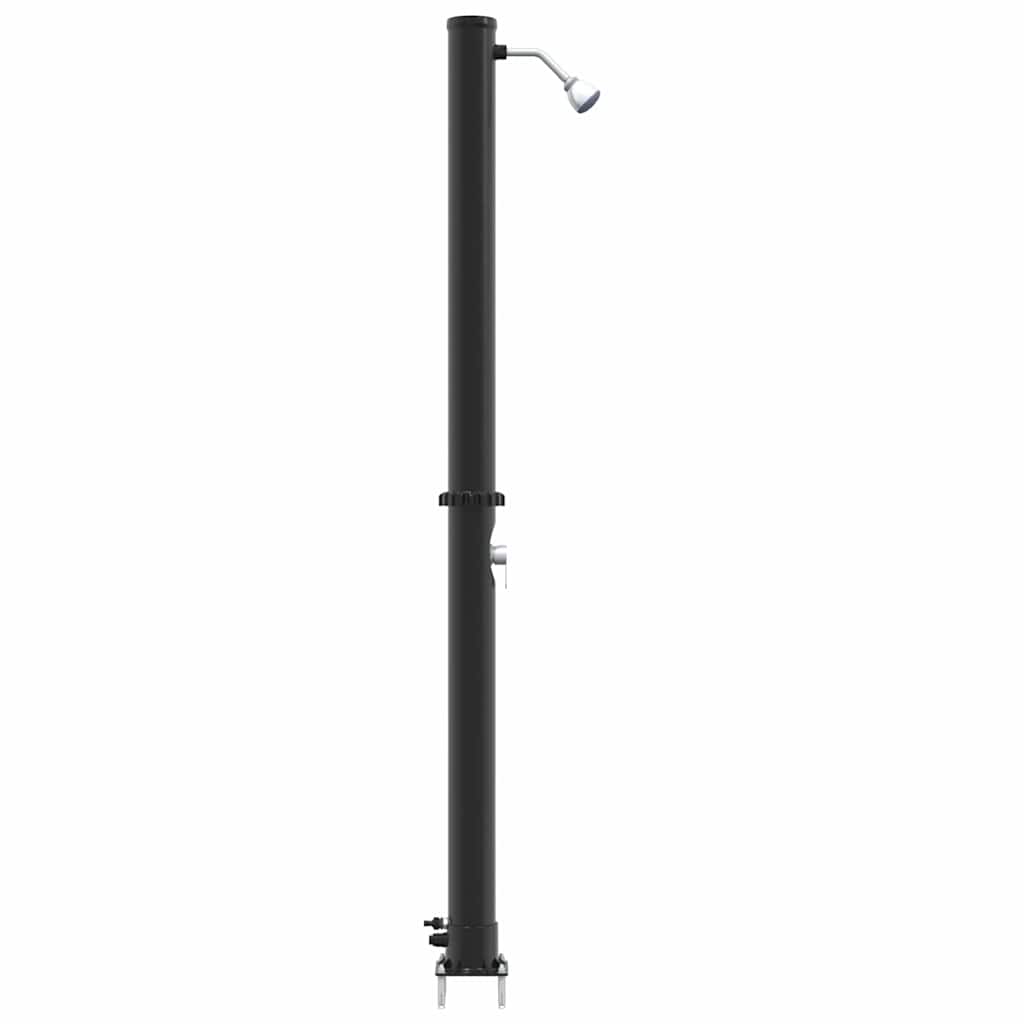 vidaXL Außen Solardusche Schwarz 217 cm PVC und Aluminium