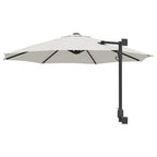 vidaXL Garten-Sonnenschirm Sand 248 x 248 x 148 cm Polyester und Stahl