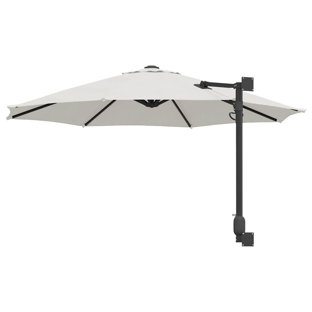 vidaXL Garten-Sonnenschirm Sand 248 x 248 x 148 cm Polyester und Stahl