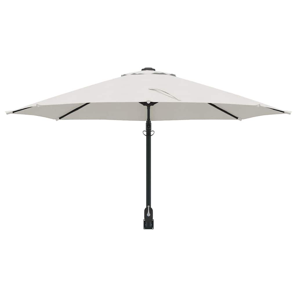 vidaXL Garten-Sonnenschirm Sand 248 x 248 x 148 cm Polyester und Stahl