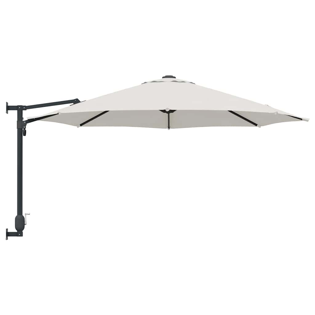vidaXL Garten-Sonnenschirm Sand 248 x 248 x 148 cm Polyester und Stahl