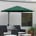 vidaXL Garten-Sonnenschirm Grün 248 x 248 x 148 cm Polyester und Stahl