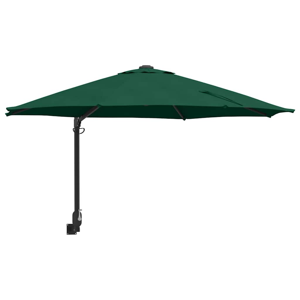 vidaXL Garten-Sonnenschirm Grün 248 x 248 x 148 cm Polyester und Stahl