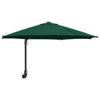 vidaXL Garten-Sonnenschirm Grün 248 x 248 x 148 cm Polyester und Stahl
