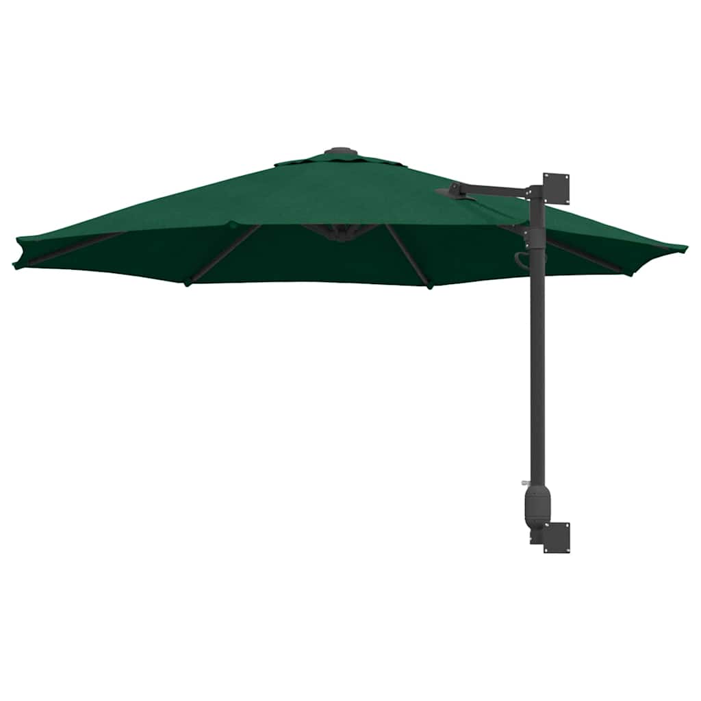 vidaXL Garten-Sonnenschirm Grün 248 x 248 x 148 cm Polyester und Stahl