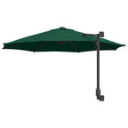 vidaXL Garten-Sonnenschirm Grün 248 x 248 x 148 cm Polyester und Stahl