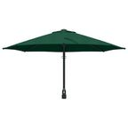 vidaXL Garten-Sonnenschirm Grün 248 x 248 x 148 cm Polyester und Stahl